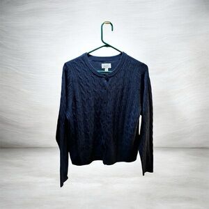 Women's Croft & Barrow Extra Soft Classic Cable Knit Cardigan